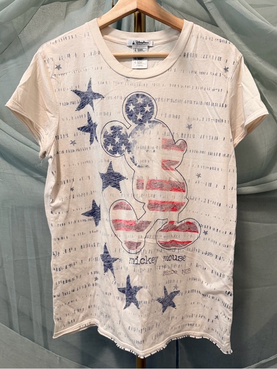 Disney Other - Disney Mickey Mouse Stars T-Shirt - Cream and Blue